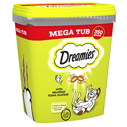 Dreamies Cat Treats, Tasty Snacks with Delicious Tuna Flavour, Pack of 2 (2 x 350 g) - Tuna