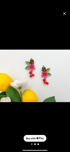 Hand painted earrings. 