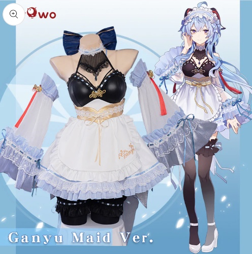 ganyu maid cosplay