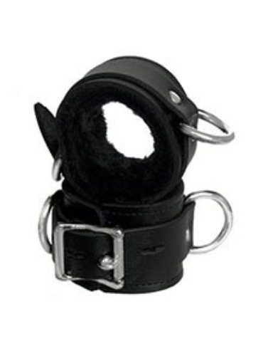 Fleece-Lined Cuffs, Locking Buckle, Black