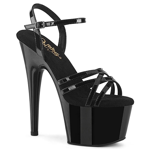 Pleaser Adore-717 | Black Patent/Black / 11