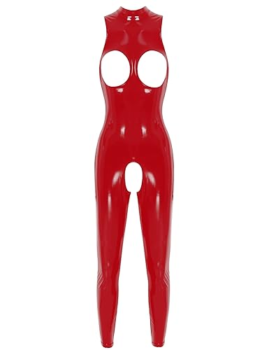 Shiny Catsuit with Cutouts 