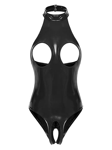 Shiny Bodysuit with Cutouts