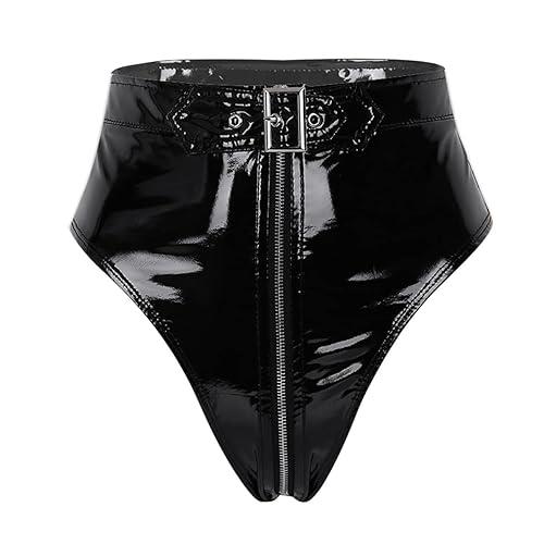 PVC Panties with Crotch Zipper