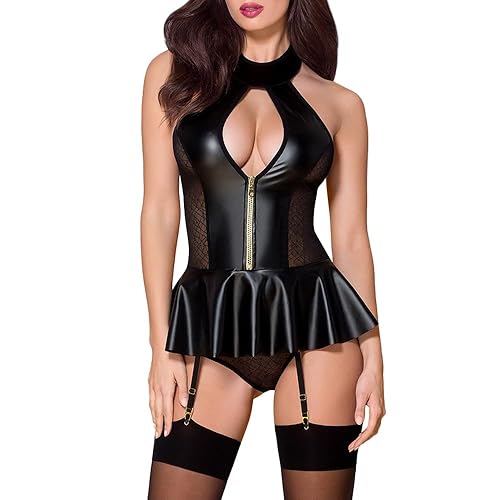 Pleather Dress with Panties