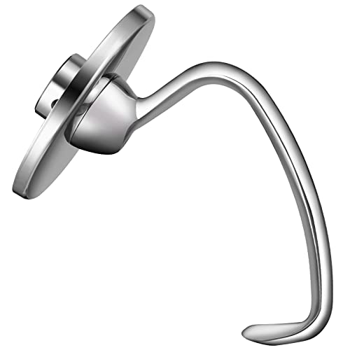 LETOMS Dough Hook for Kitchenaid Stand Mixer 4.5QT and 5QT, Mixer Dough Attachment for Kitchenaid, Dishwasher Safe, Silver (011-50002-S-LET-1) - dough hook