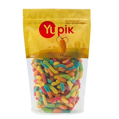 Yupik Candy Neon Worms, Chewy Gummies. 1 KG - 1 kg (Pack of 1)
