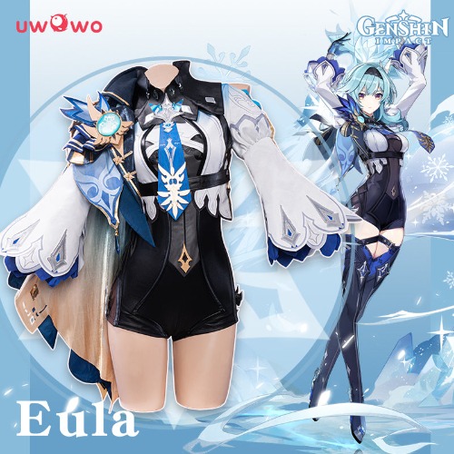 Uwowo Game Genshin Impact Eula Lawrence Spindrift Knight Cosplay Costume | 【Pre-sale】Set A XXL