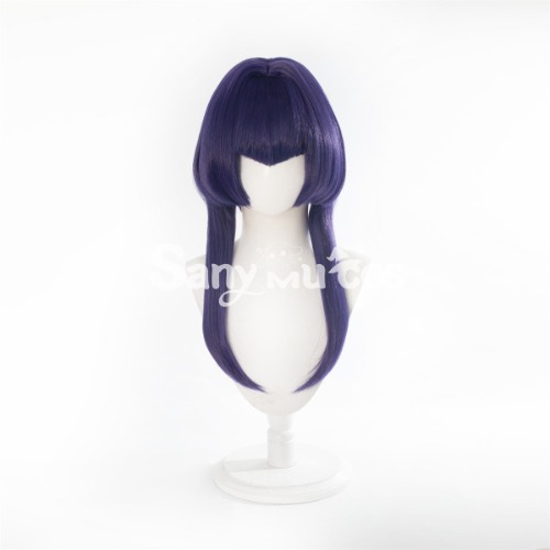 Game Genshin Impact Candace Cosplay Wig Navy Blue Long Bob Wig