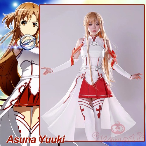 Gvavaya Anime Cosplay Sword Art Online Cosplay Asuna Yuuki Cosplay Costume Asuna Cosplay | SetA:S
