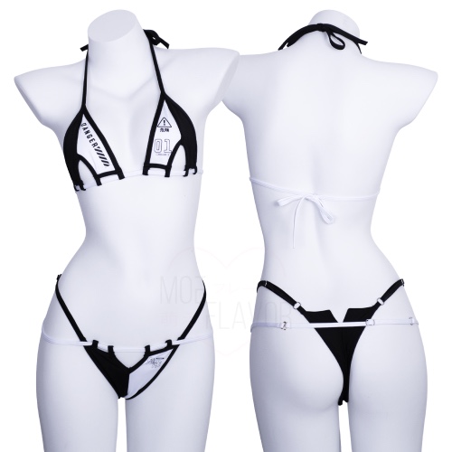 Swimsuit Danger Gamer Bunny Bikini [CLEARANCE] - White / S/M