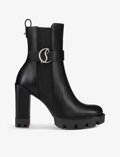 CL logo-plaque leather Chelsea boots