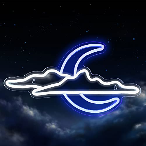 Throne Deepchoice Cloud and Moon Neon Sign for Wall Decor, Led Neon