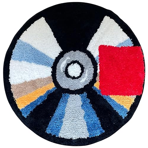 Luxape cd Rug - Hypebeast y2k Rug - Handmade Tufted Rug - Handmade & Premium- 28in (70cm) - Aesthetic Rug Decor - Preppy Room Decor - Designer Rugs Rug - Luxape6