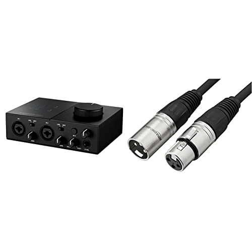 Native Instruments Komplete Audio 2 Two-Channel Audio Interface and Amazon Basics XLR Microphone Cable Bundle - Komplete Audio 2 + Cable - 6 Feet