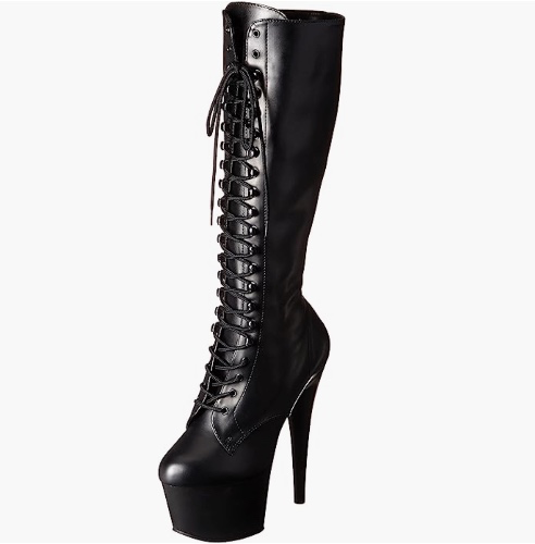 Pleaser Delight Faux Leather Boots