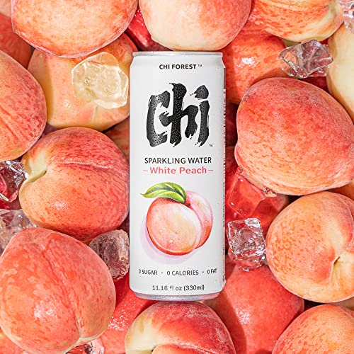 CHI FOREST White Peach Sparkling Water-- 0 Sugar 0 Calories(Pack of 24)