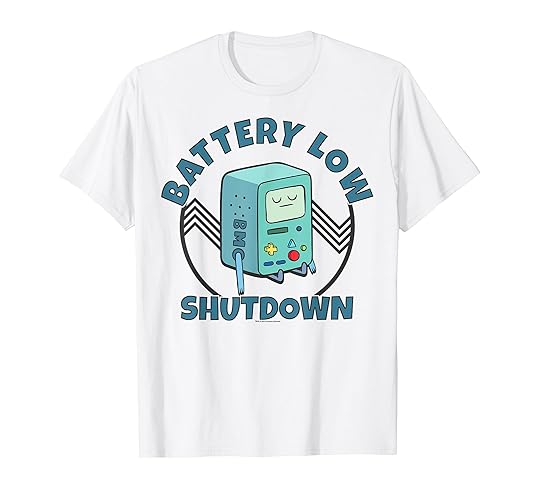 Adventure Time BMO Battery Low Shutdown T-Shirt - Women Medium 