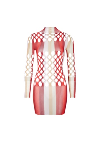 Neptune Dress | ONE SIZE / BURGUNDY STRIPE