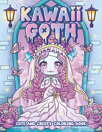Kawaii Goth Cute and Creepy Coloring Book: Pastel Goth Horror Spooky Gothic Coloring Pages for Adults (Pastel Goth Coloring Series)