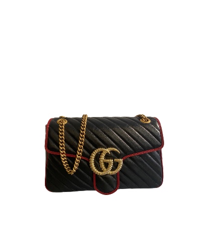 BORSA GUCCI MARMONT MEDIA NERA 