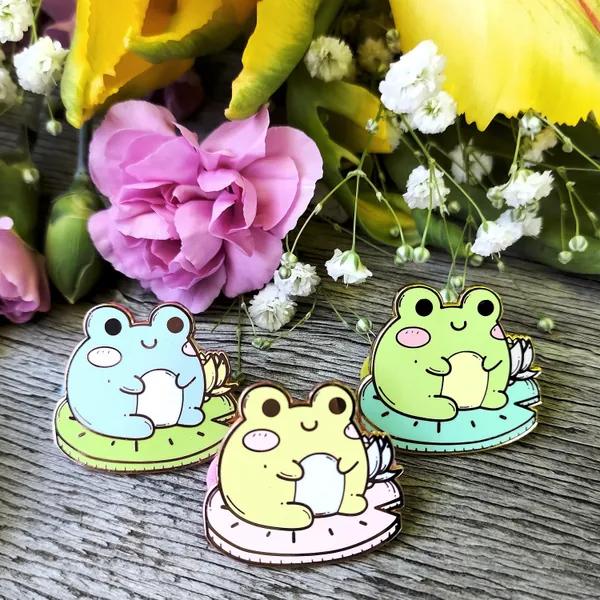 Froggy Frand Hard Enamel Pin || Frog Enamel Pin