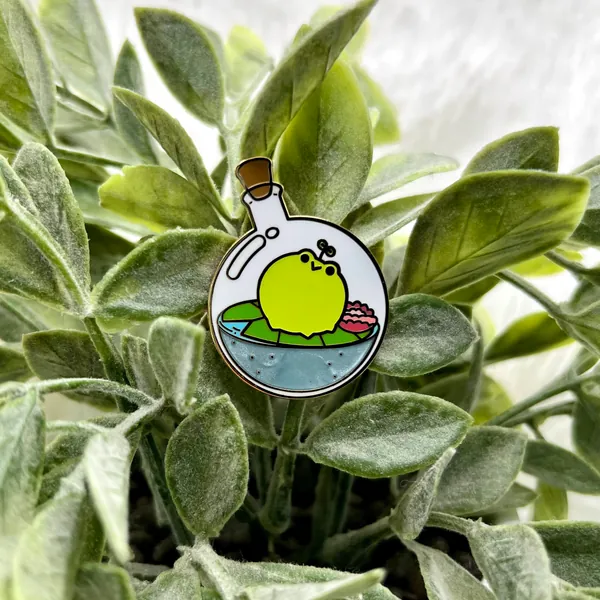Bottle Frog Glow In the Dark Hard Enamel Pin