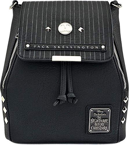 Loungefly X Nightmare Before Christmas Jack Skellington Convertible Backpack - One Size - Black