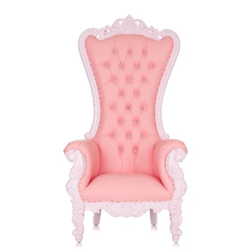 "Queen Tiffany 2.0" Throne Chair - Pink / Light Pink