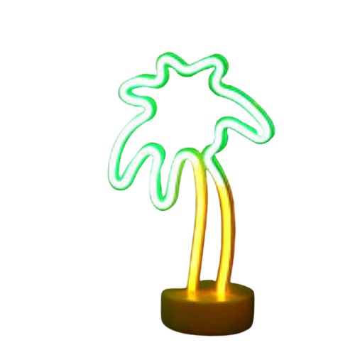 Tropical Nights Neon Deco Lights With Remote Control - Palm Tree