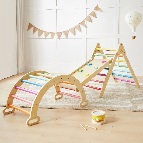 Tiny Land® 7-in-1 Rainbow Climbing Set | Default Title