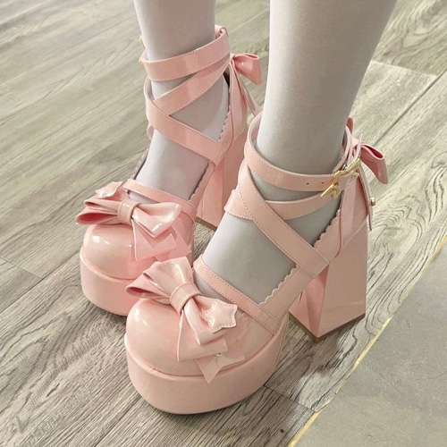 Dolly Daze High Heels - Pink / 7.5