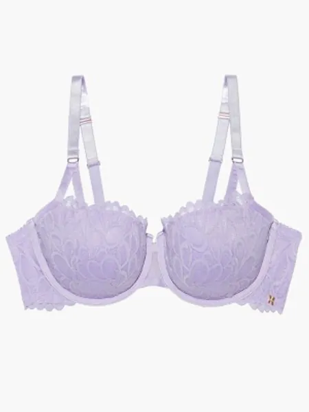 Savage Not Sorry Lightly Lined Lace Balconette Bra in Purple | SAVAGE X FENTY