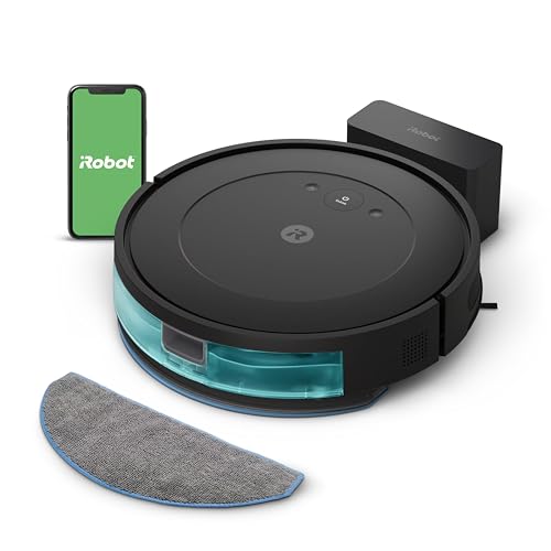 iRobot Roomba Combo Essential Robot Vacuum & Mop (Y0110) - Easy to use, Power-Lifting Suction, Vacuums and mops, Multi-Surface Cleaning, Smart Navigation Cleans in Neat Rows, Self-Charging, Alexa - Essential Combo