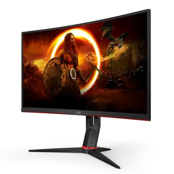 AOC Gaming CQ27G2S - 27 Zoll QHD Curved Monitor, FreeSync Premium (2560x1440, 165 Hz, HDMI 2.0, DisplayPort 1.2) schwarz-rot
