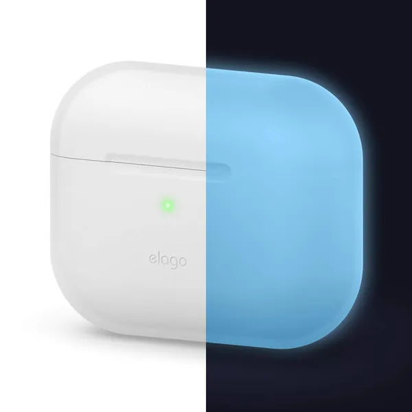 elago Original Silicone Case AirPods Pro Hoesje Siliconen compatibel met Apple AirPods Pro Oplaadcase Hoes - Beschermende Siliconenhoes (Nachtglow Blauw)