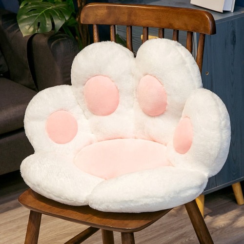 1pc/ 2 Sizes Soft Cozy Paw Pillow Cushion for Chair - white / 80cm