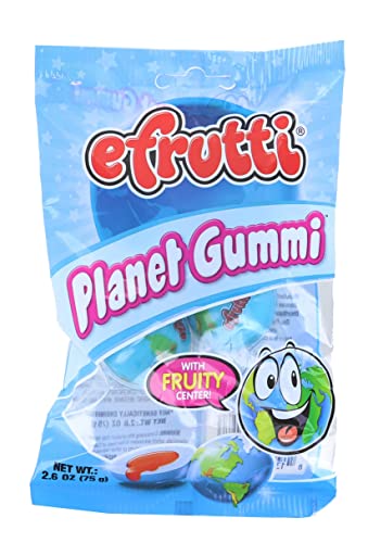 4 Set - Efrutti Planet Gummi - Gummy Candy - 2.6 OZ - 1 PK Fruity Flavor Individually Wrapped