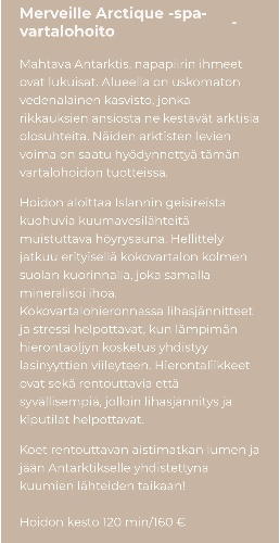 Merveille Arctique -spa-body treatment