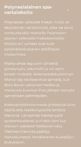 Polynesian spa treatment 🧖‍♀️🥰