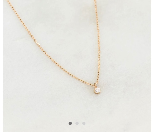 Diamond Pendant Necklace 14k Gold - Athena