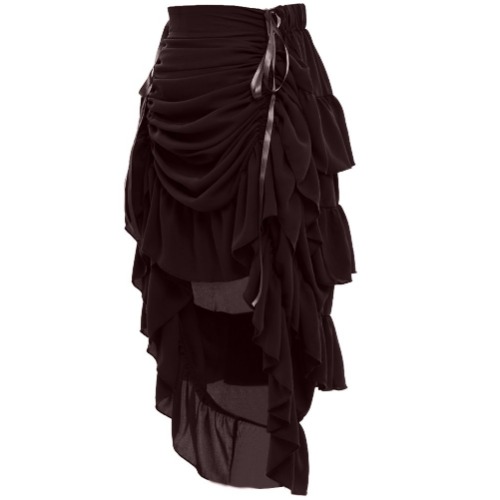 GRACEART Women's Victorian Steampunk Skirt Pirate Costume Burlesque - Large - Brown