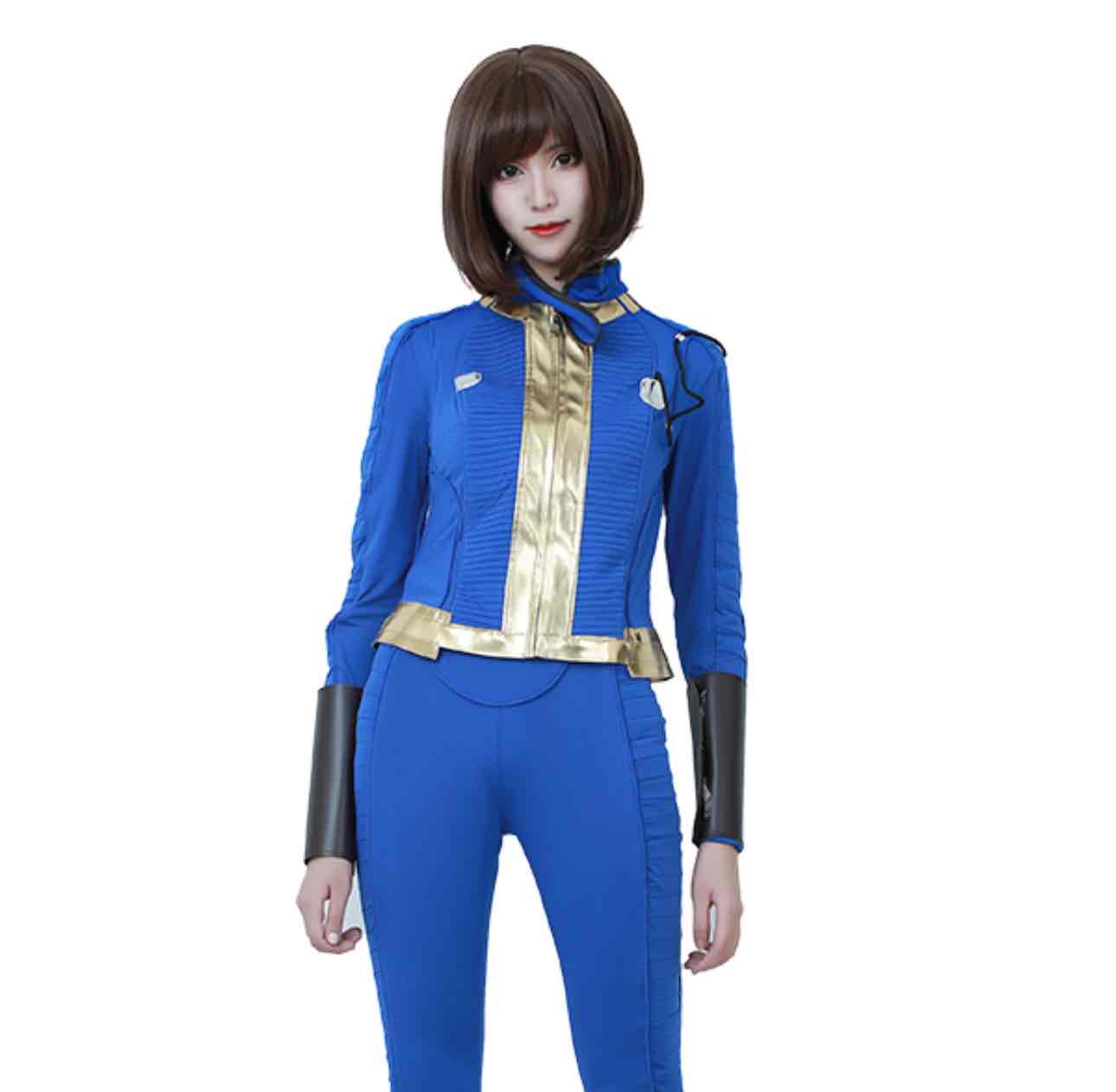 Fallout 4 Female Sole Survivor Nora Cosplay Costume Adult Vault Jumpsuit Two-Piece Suit Jacket Pants