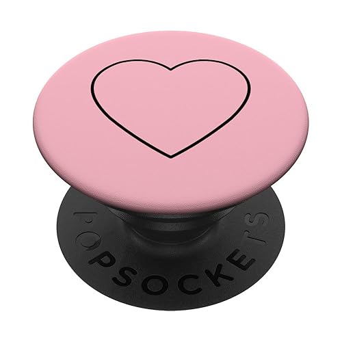 Black Heart Pink PopSockets Adhesive PopGrip - Adhesive PopGrip