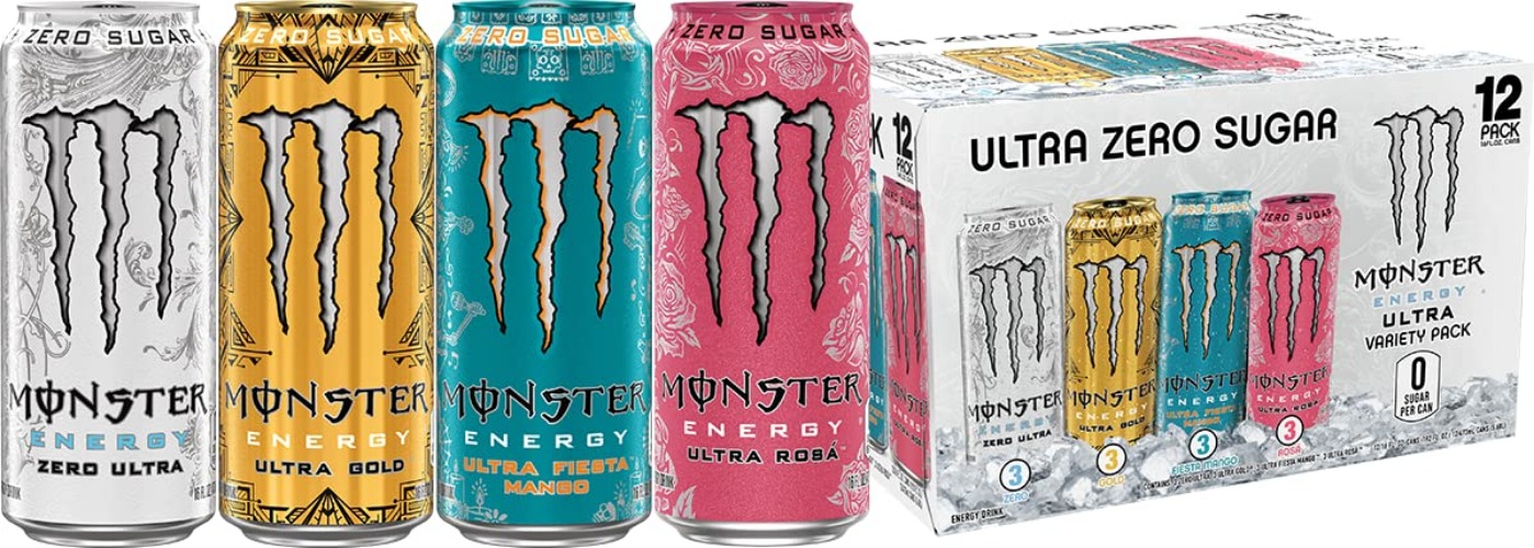 Monster Energy Variety Pack 16 fl oz (Pack of 12)