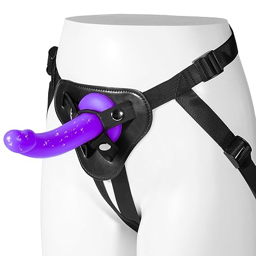 Strap On Dildo Sex Toys: Soft Strap on Harness with 7 Inch Curved Liquid Silicone Dildo Adult Toys for Pegging Play, Wearable Strap-On Realistic Dildos Anal Dildo for Men Lesbian Couple Sex Toys