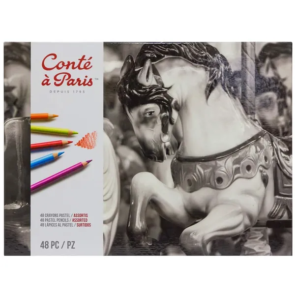 Conte a Paris 2184 Pastel Pencil Set, Assorted, Set of 48