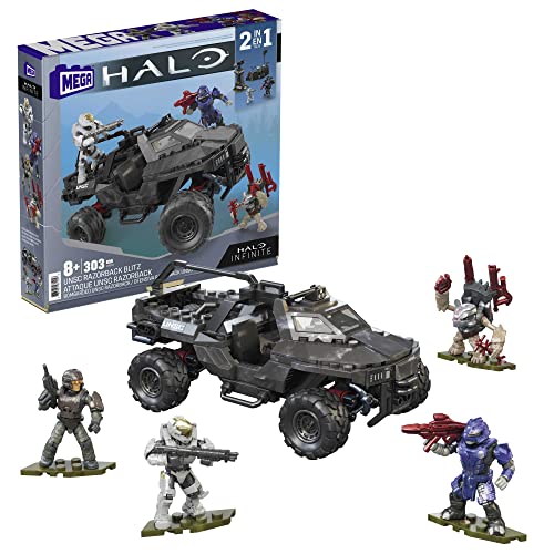 MEGA HALO UNSC Razorback Blitz Vehicle HALO Infinite Construction Set, Building Toys for Boys