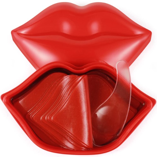 20Pcs Moisturizing Lip Mask Nature Plant Lip Sleep Mask Collagen Anti-Wrinkle Lip Pads Fall Winter Soothing Effectively Nourishes Lip Membrane for Women Ladies Girls