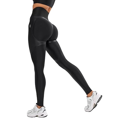 Bona Fide Butt Lifting Leggings for Women - Scrunch Butt Leggings High Waisted Tummy Control - Gym Workout Yoga Pants - Small - Extra Sex-push Up Corsage Lyc Black Skin